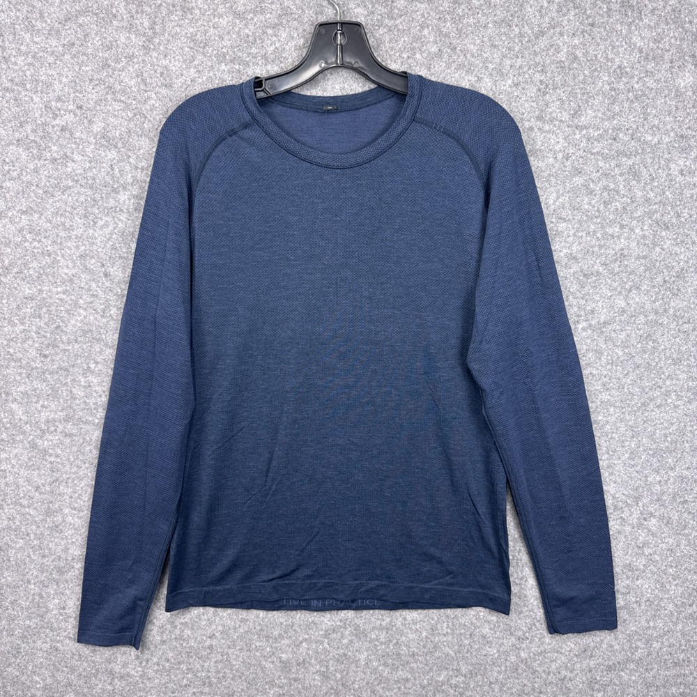 Lululemon Metal Vent Tech Long Sleeve 2.0 Shirt Medium Blue Heathered Slim Fit